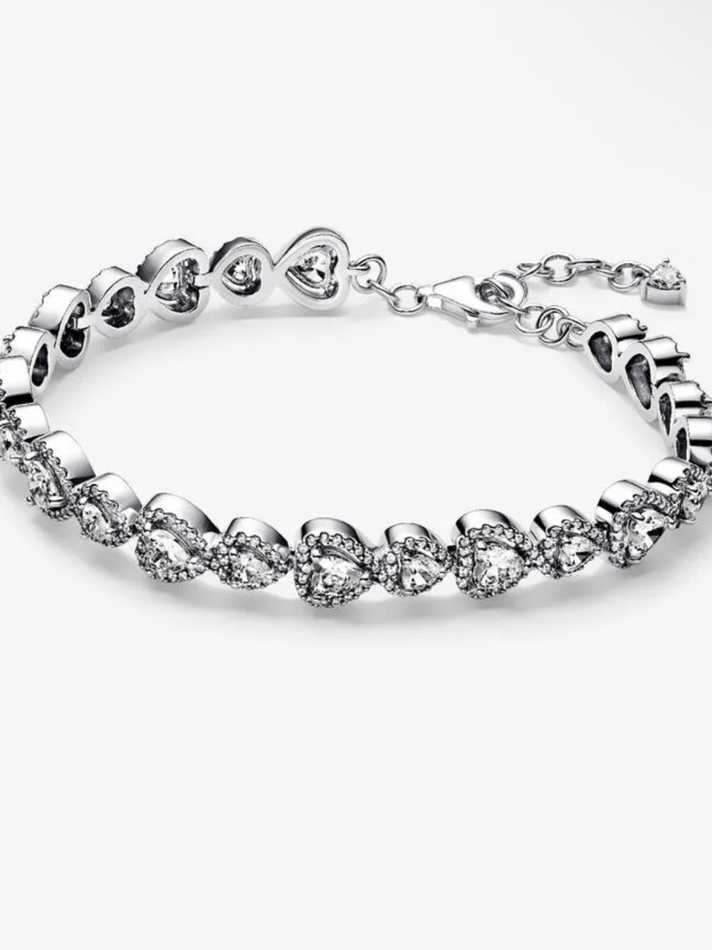 Authentic Pandora Halo Hearts Bracelet